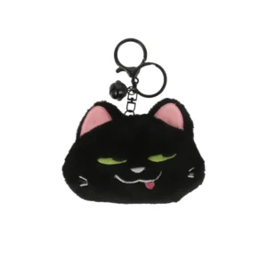 Llavero de peluche gato negro